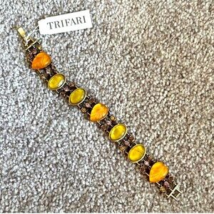 NWT Trifari Fall themed bracelet